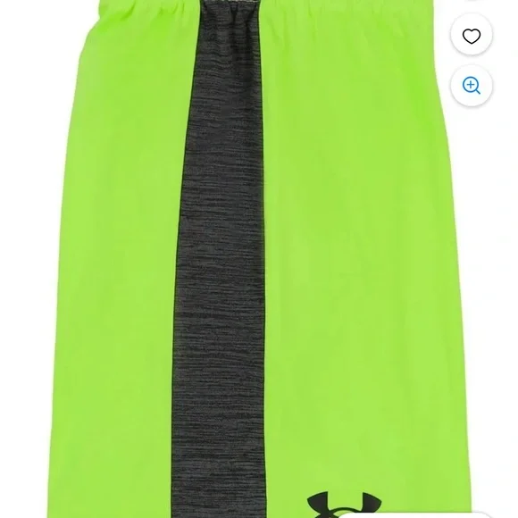 Under Armour Charcoal and Neon Green Kids Set size 7 - Picture 3 of 4
